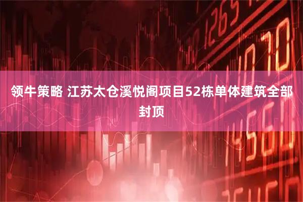 领牛策略 江苏太仓溪悦阁项目52栋单体建筑全部封顶