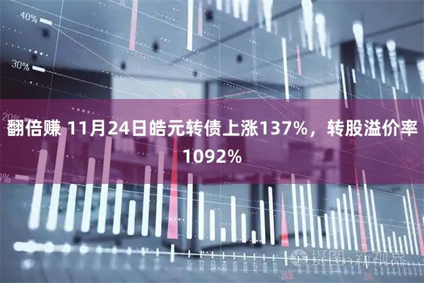 翻倍赚 11月24日皓元转债上涨137%，转股溢价率1092%